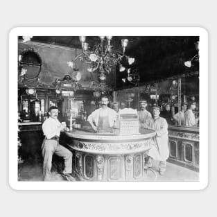 Paris Bar, 1895. Vintage Photo Magnet